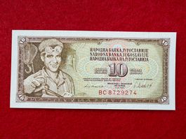 Belgrad 1981 - Jugoslawien - 10 Dinara UNC