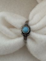 Vintage Silberring 800 mit Türkis Stein