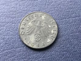 5 Reichspfennig 1944 E sehr selten ungereinigt