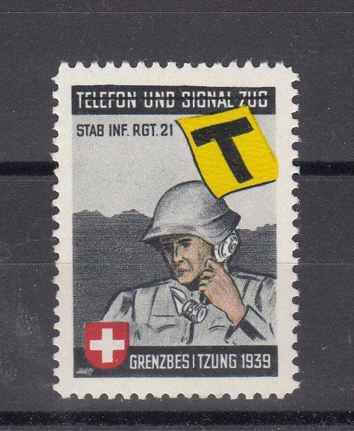 Alle Briefmarken: Infanterie 196B/1** Stab.Inf.Rgt.21 Kat.100.- – Gebraucht aus Herrliberg von Lfrifda