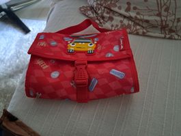 Etui Kinder rot mit Auto Motiv neu