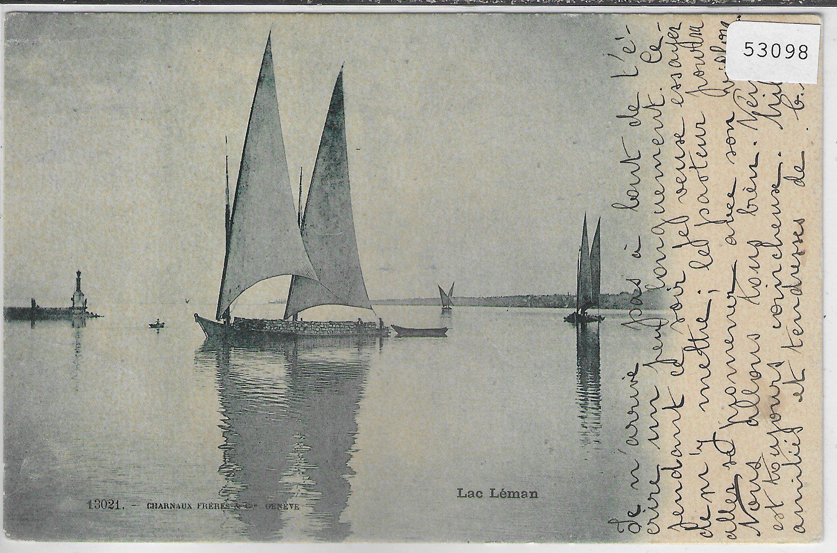 Cartes postales: Lac Leman - Barque – D'occasion à Ettingen par Kartenplanet