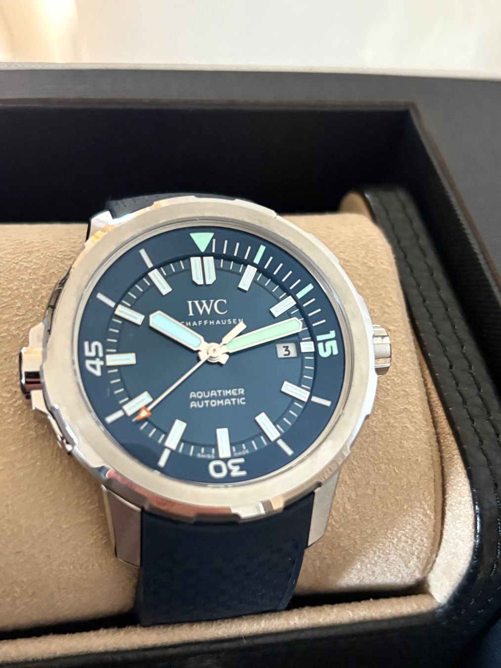IWC Uhren: IWC Aquatimer Automatic Blue 42mm mit Garantie – Gebraucht aus Birsfelden von Mynos 3