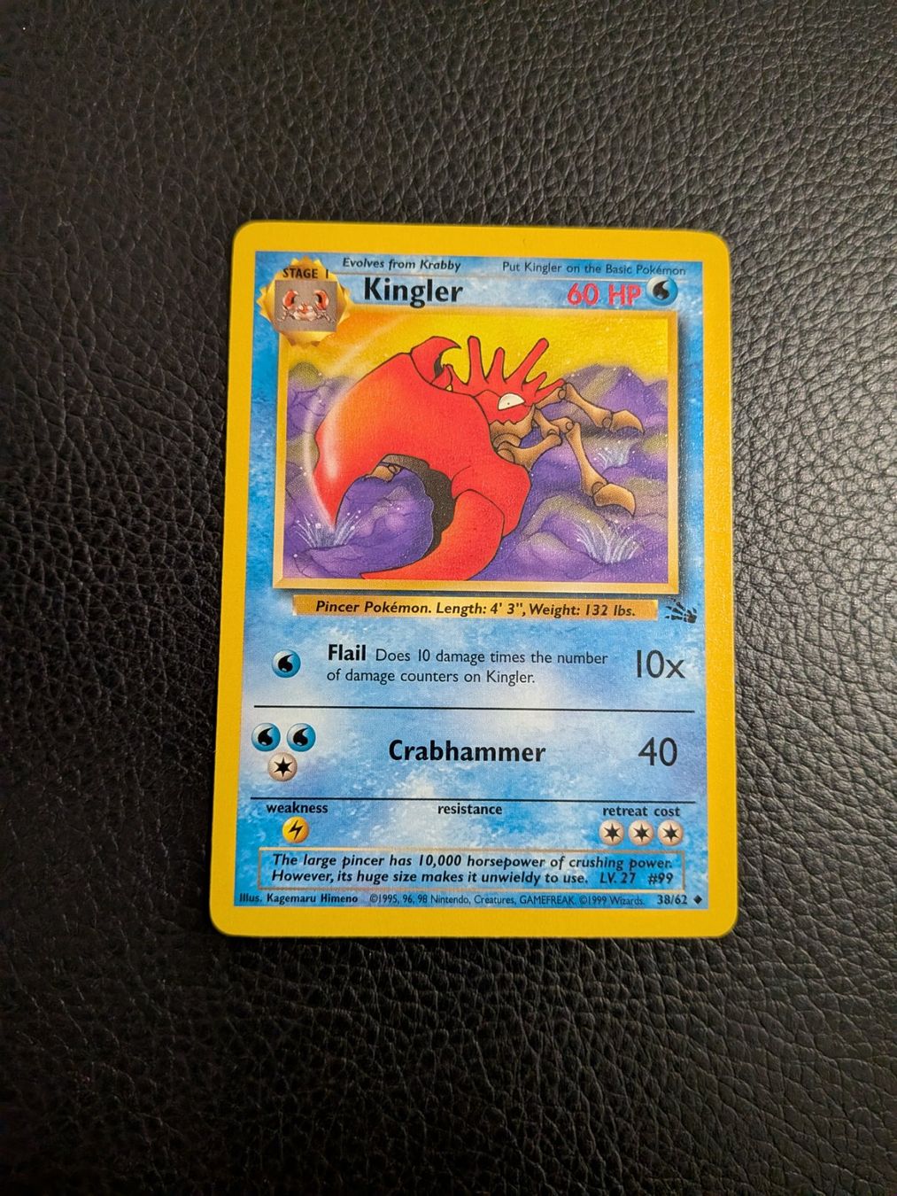 Pokémon Carte collezionabili: Fossil Kingler 38/62 Ab 1 – Usato da Paradiso venduto da Pkmn10