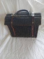 Panier vintage de marché en osier avec anses