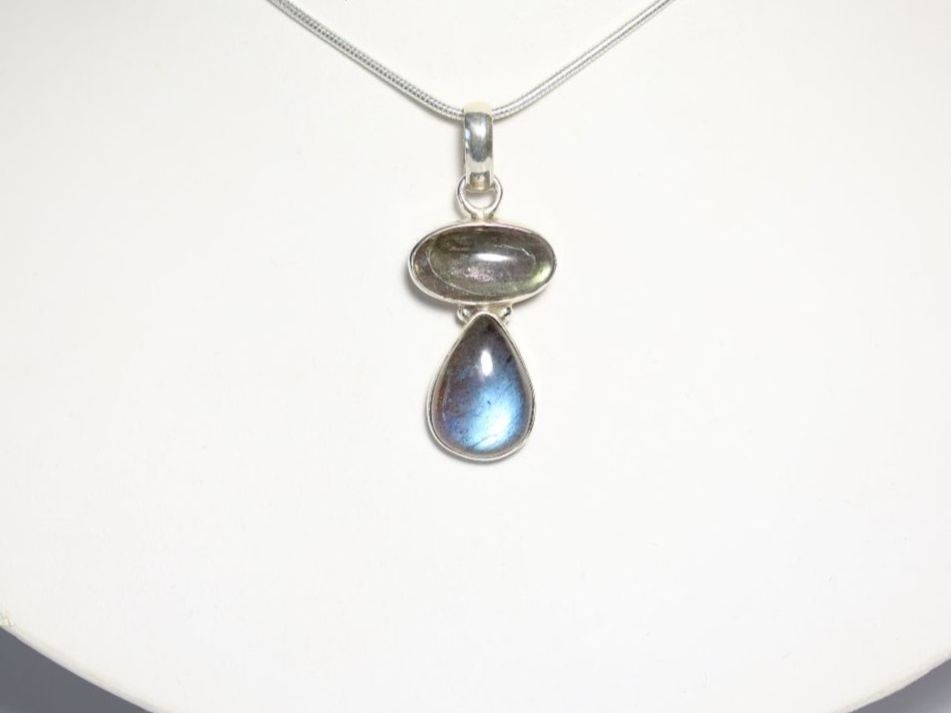 Anhänger: Pendentif / Anhänger 925 & Double Labradorit / Labradorite – Neu und originalverpackt aus Lausanne von Ory7