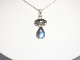 *Aktion* Pendentif / Anhänger 925 & Double  Labradorite