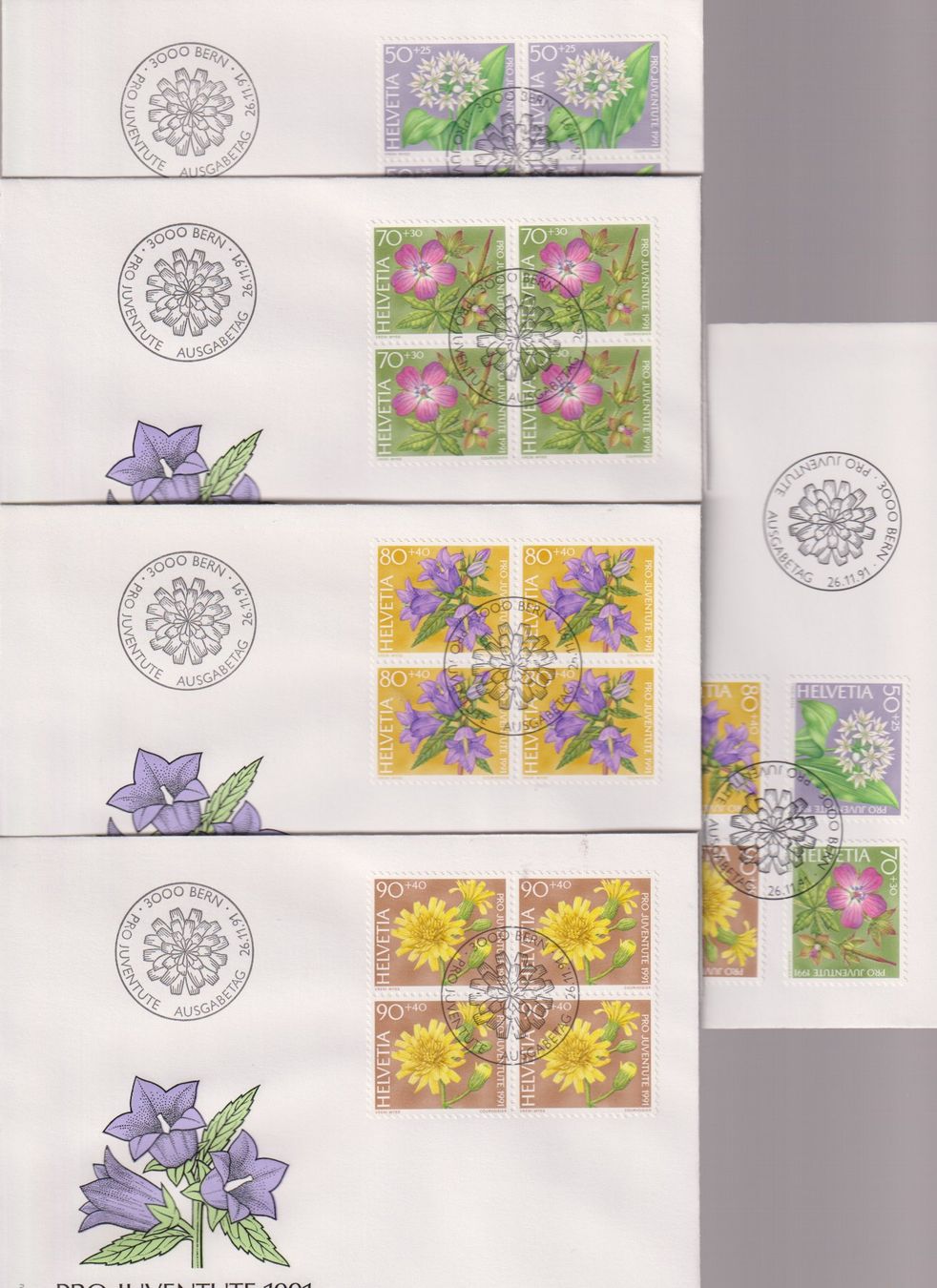 Tutti i francobolli: PJ-FDC-Serie 1991. Mit 4-er-Block's. – Nuovo (secondo la descrizione) da Koblenz venduto da Boerse6