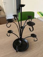 Schöner Kerzenständer aus Metall, schwarz, für 9 Kerzen
