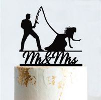 NEUER Torten Topper Hochzeit schwarz Brautpaar - 222388