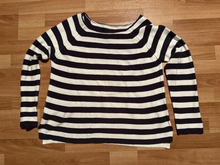 Lieblingsstueck Baumwollpullover gestreift blau weiss Gr. 38