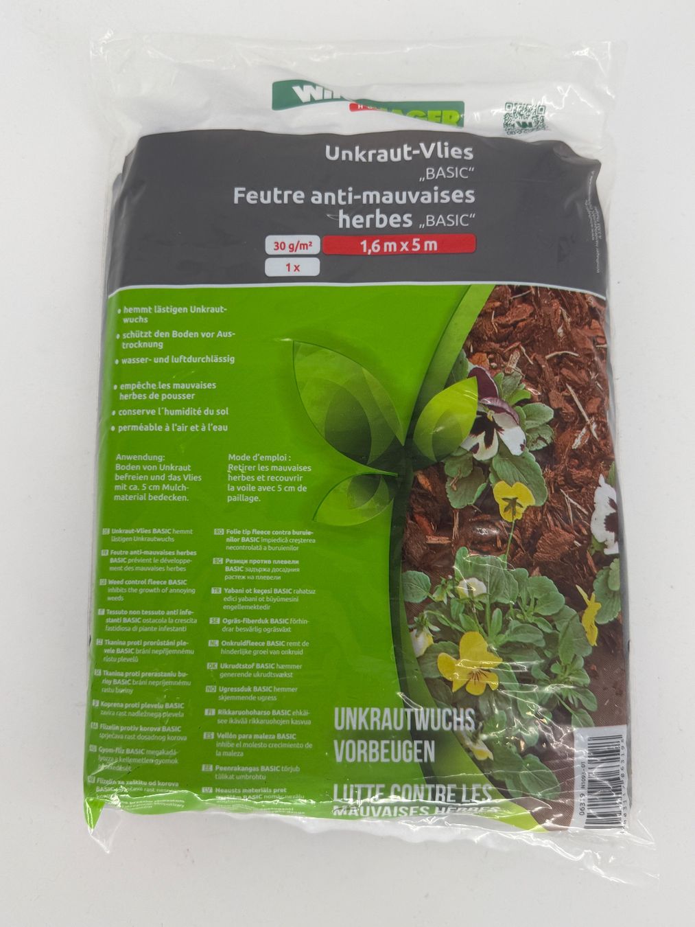Fogli trasparenti: Unkraut-Vlies "BASIC" 1,6m x 5m von Windhager – Nuovo e nell'imballaggio originale da Auenstein venduto da moin.