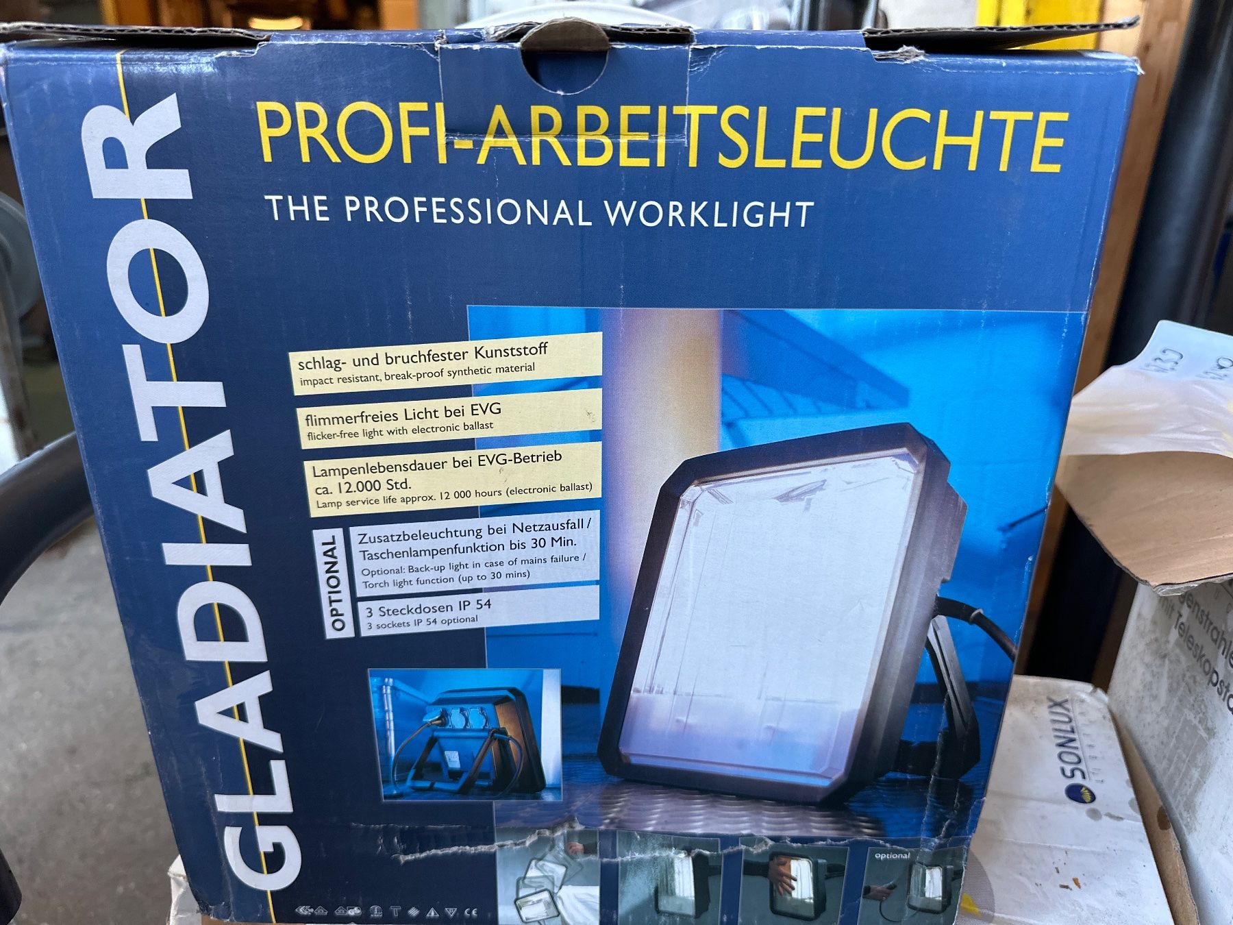 Lampade: Arbeits-Handleuchte Sonlux Profi Gladiator, 2×36W, 3 Steck – Nuovo (secondo la descrizione) da Necker venduto da liq24 4