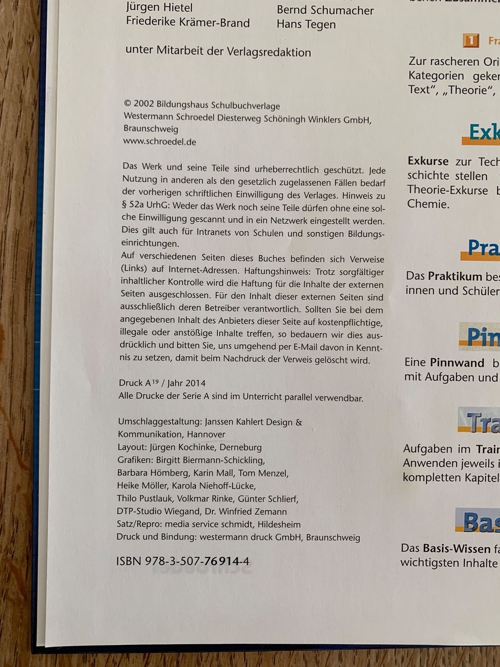 Libri: Blickpunkt Chemie – Usato da Weiningen ZH venduto da Samsonite7 1