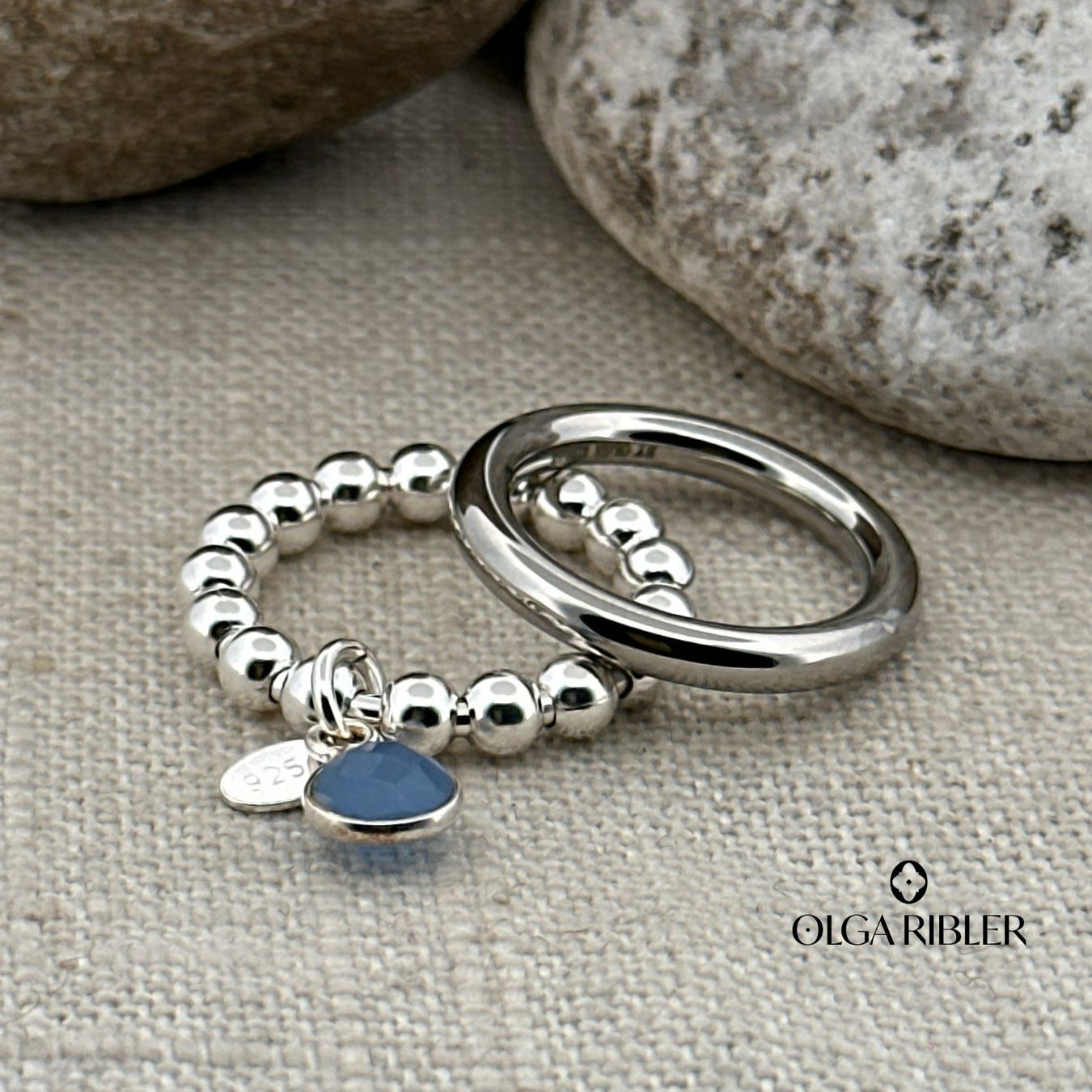 Olga Ribler Anelli: Ring SET Edelstahl & Silber Grösse 54 – Nuovo (secondo la descrizione) da Luzern venduto da Schmuckoutlet 6
