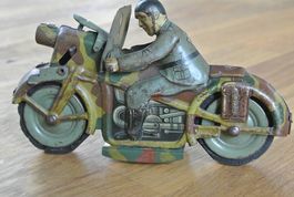 Militär Motorrad, Blech Motorrad,Töff, Blechspielzeug