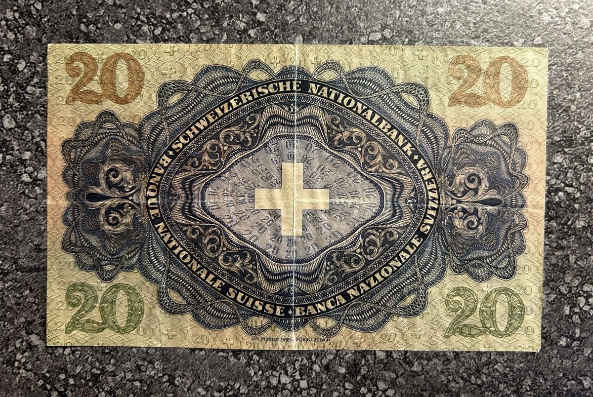Banconote: Alte 20.- Note , 1949 – Usato da ittigen venduto da huba01 1