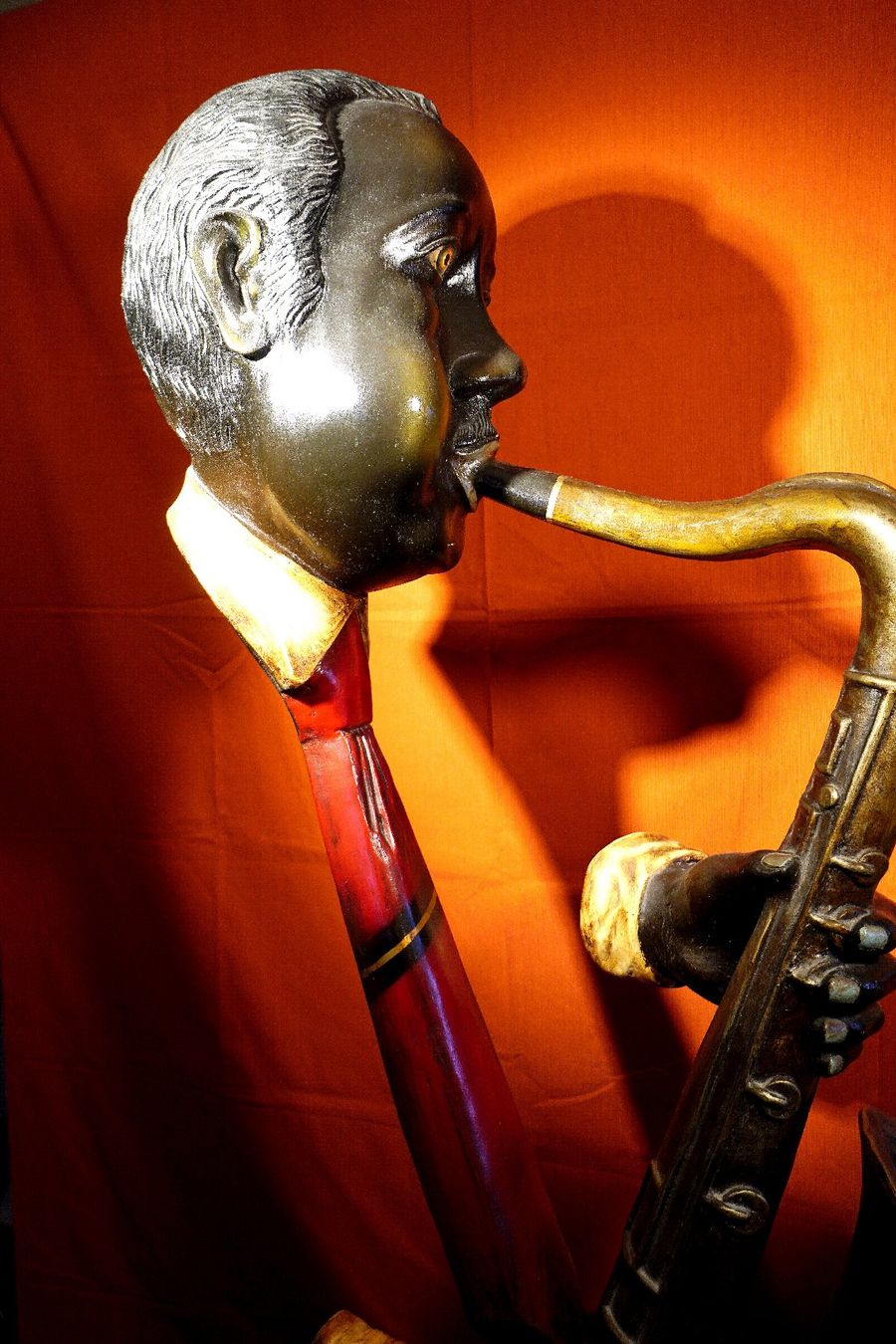 Statuette: Grosse Figur: Louis Armstrong am Saxophone – Usato da Liestal venduto da euro2006 5