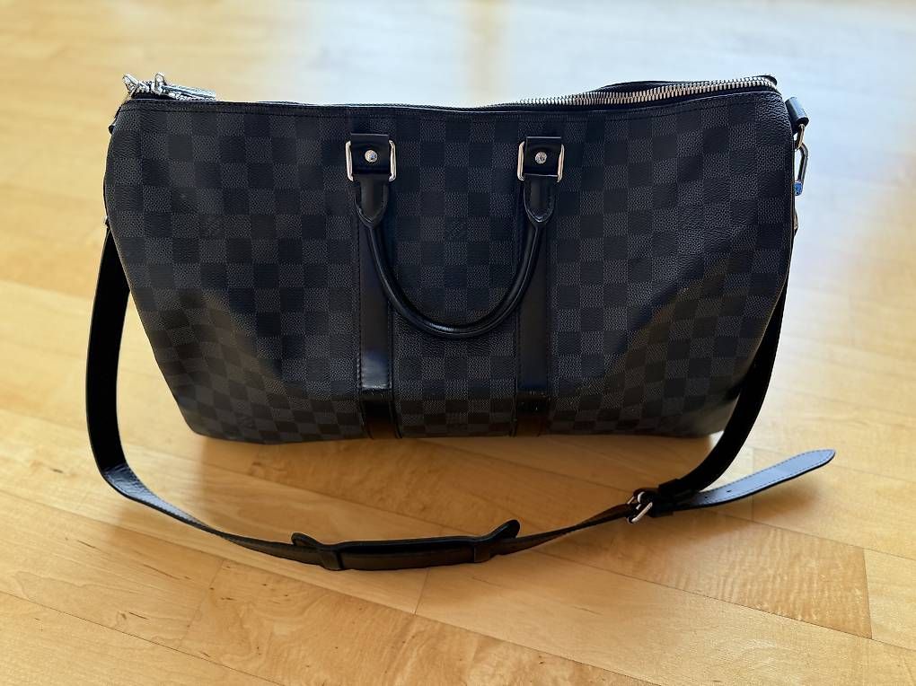 Louis Vuitton Borse: Louis Vuitton Keepall 45 Damier Graphite – Usato da epalinges venduto da Misterazz 3