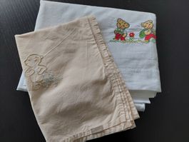 Zwei Tucher für Baby Bettwäsche / Kinderwagen