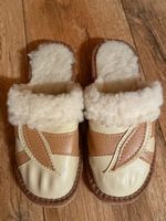 Lammfell Pantoffeln Schlappen Schuhe 40 Stickerei Finken