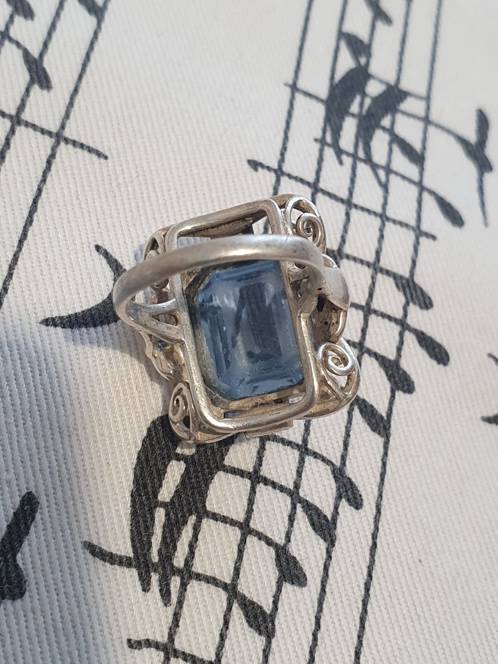 Anelli: Opulenter, phantastischer Blautopas-Ring in 835er Silber – Usato da Wohlen AG venduto da palmsprings 7