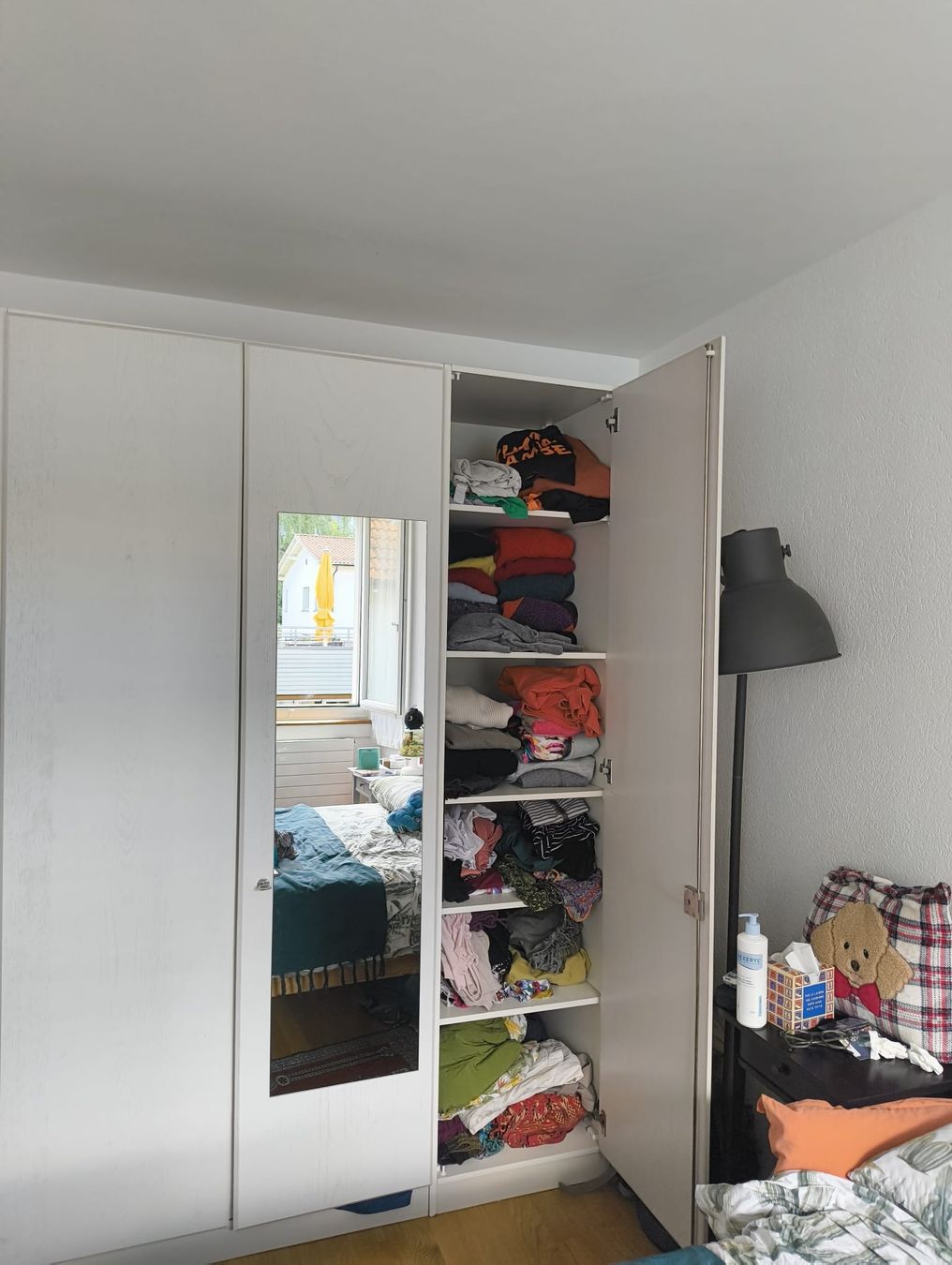 Armadi: White 3-door wardrobe with mirror  – Usato da Zürich venduto da dav_5xw9 3
