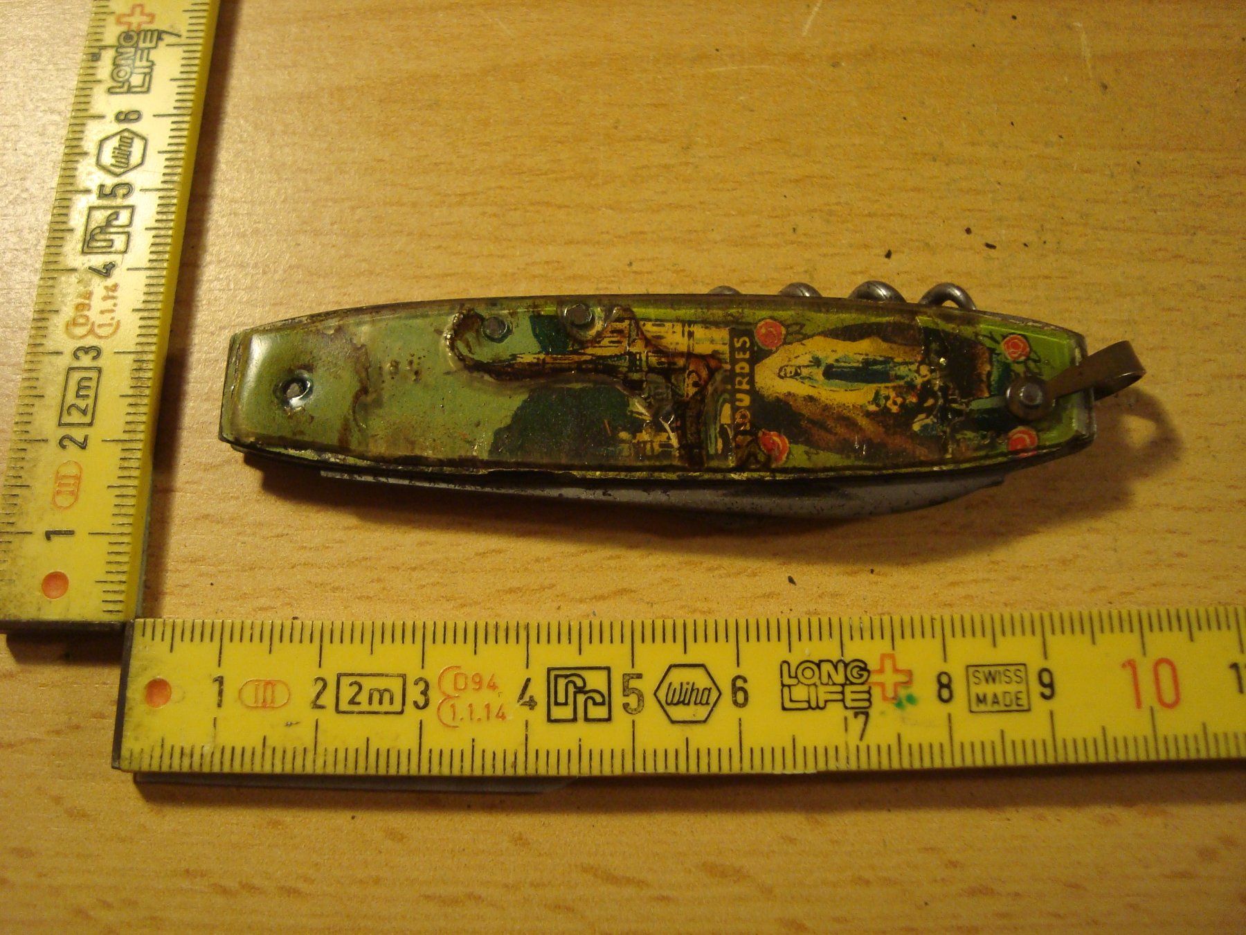 Coltelli tascabile: Antikes Souvenirmesser Lourdes – Usato da Vordemwald venduto da tinumesser 2