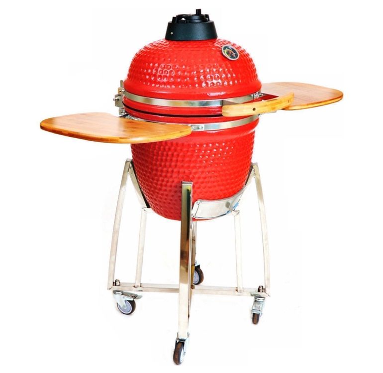 London Sunshine Keramik Kamado Grill – Junior Serie 40 Cm, Mit Hohem Ständer – Für Grillen, Räuchern & Backen