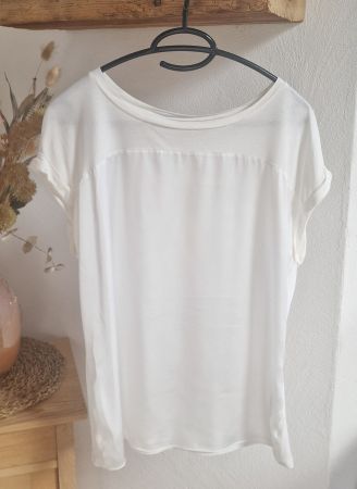 leichtes weisses T-Shirt/Bluse Anna Field, Grösse L