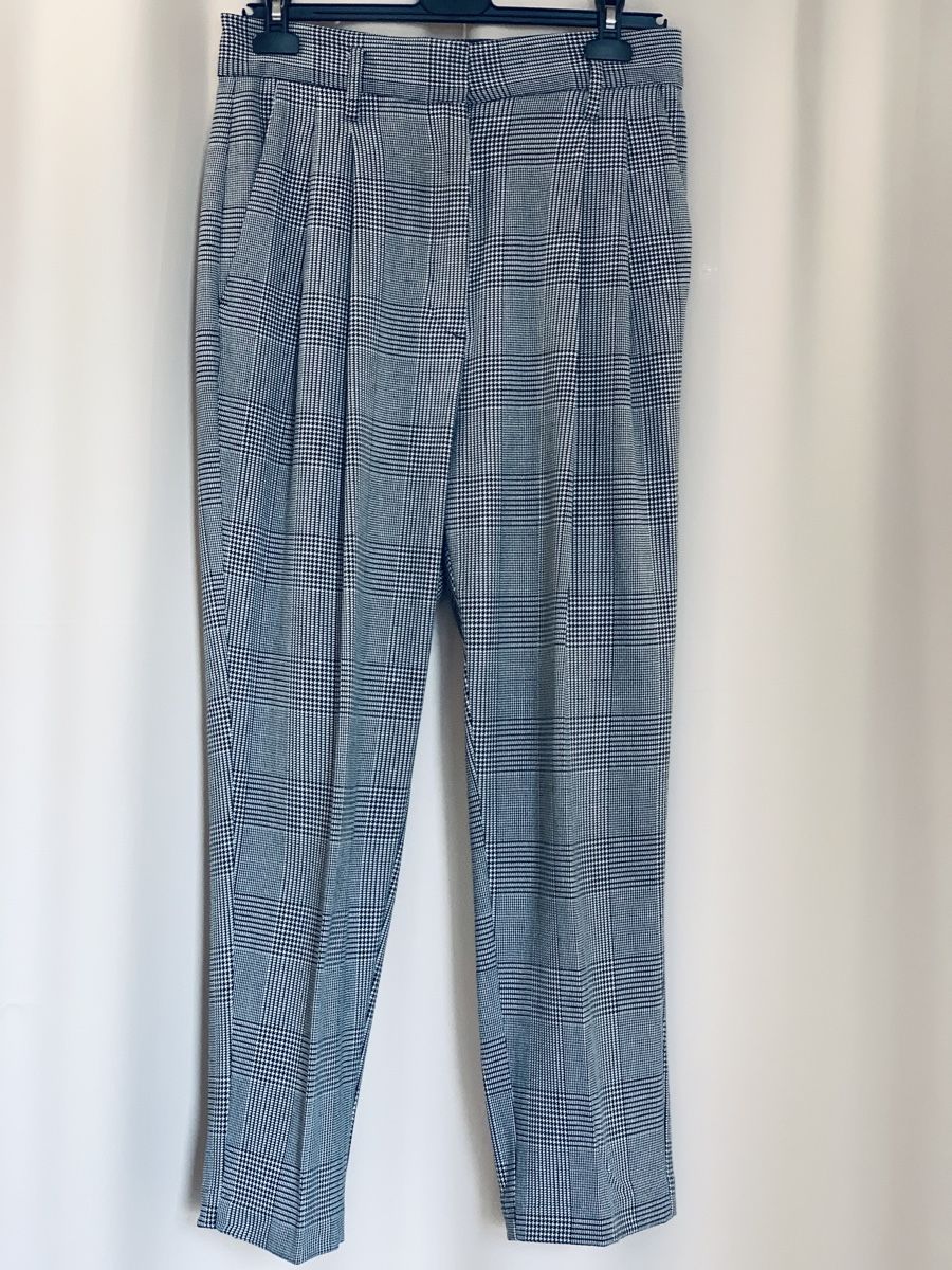 H&M Pantaloni: H&M Trousers, size 40, grey plaid – Usato da Oberwil b. Zug venduto da fis_2wtq 1