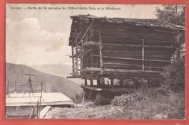 St- Luc - Aussichts-Plattform und Walliser Stadel - ca. 1910