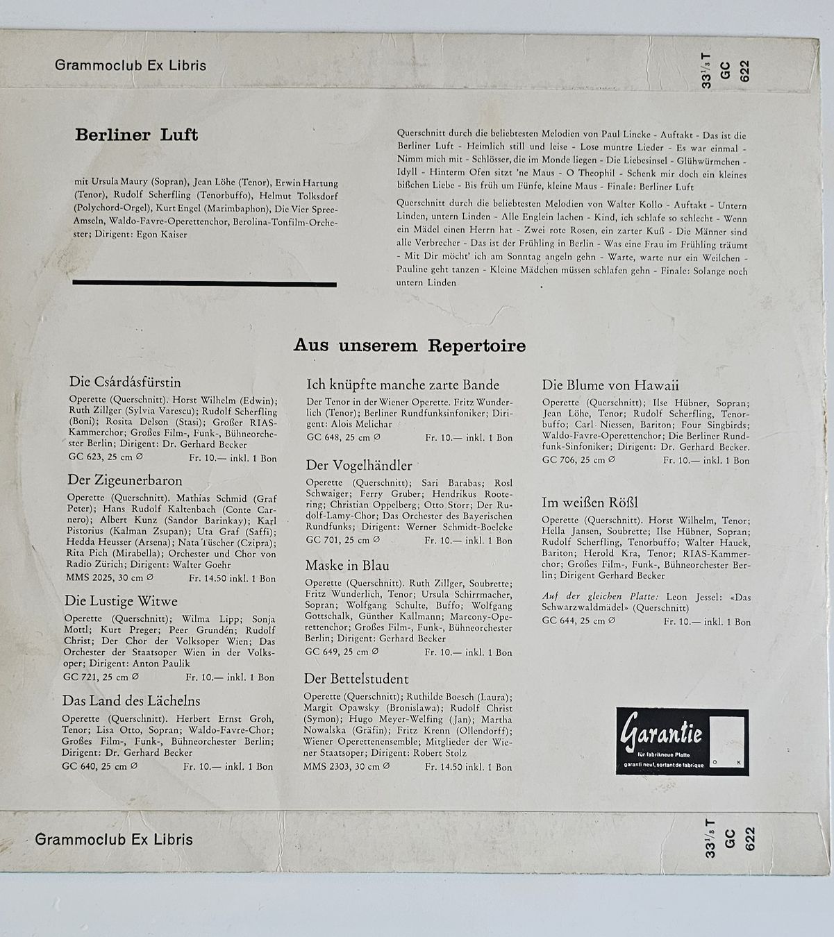 Schallplatten: Schallplatte Berliner Luft Lincke Kollo Vinyl – Gebraucht aus Basel von MichelFa 1