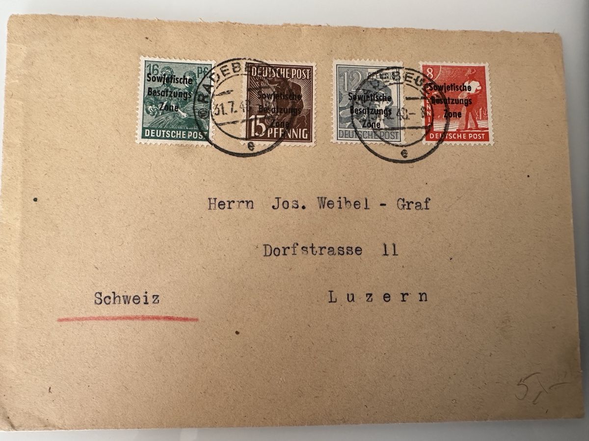Couverts & Versandtaschen: Briefmarken  – Gebraucht aus Brugg von bri_7h8s