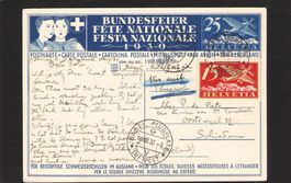 Bundesfeierkarte 1930,Nr.51l ,Flug Basel -Holland,16.Vlll.30