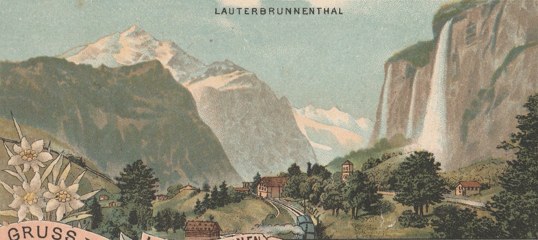 Cartoline postali: Lauterbrunnen - (1901) – Usato da Fällanden venduto da Blausegelfliege 2