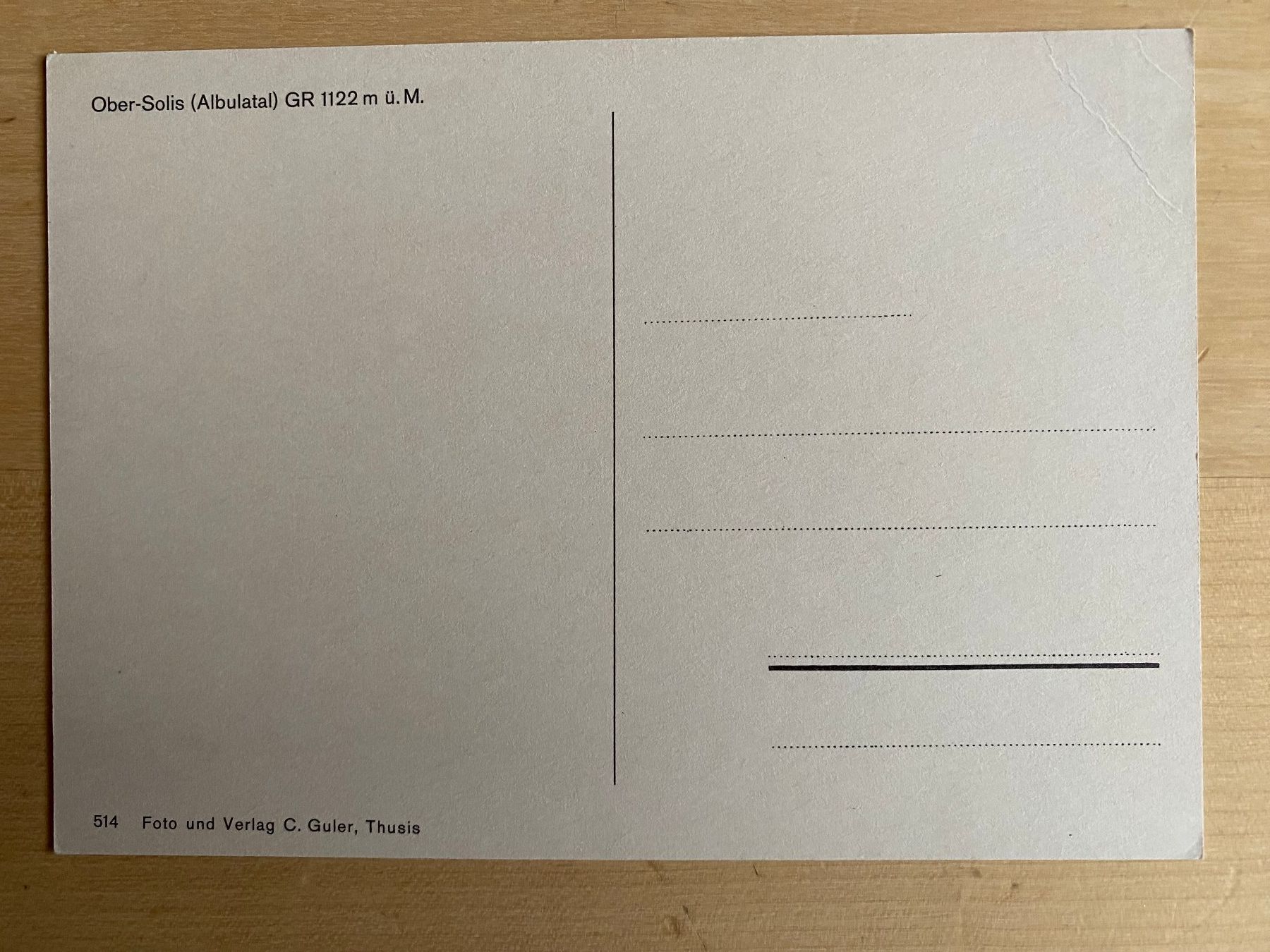 Cartoline postali: AK Ober-Solis (Albulatal) GR – Nuovo (secondo la descrizione) da deitingen venduto da popcorn02 1