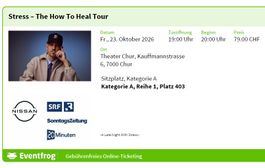 Zwei STRESS-Tickets "The How To Heal Tour", 23.10.2026, Chur