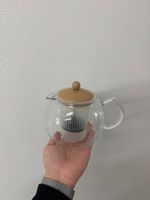 Glas-Teekanne mit Sieb, perfekt für kalte Winterabende! ☕...