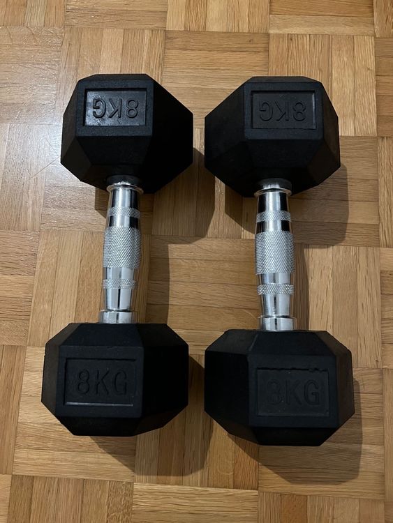 XN8 Haltère Hexagonale Caoutchouc Antidérapant Solide Musculation