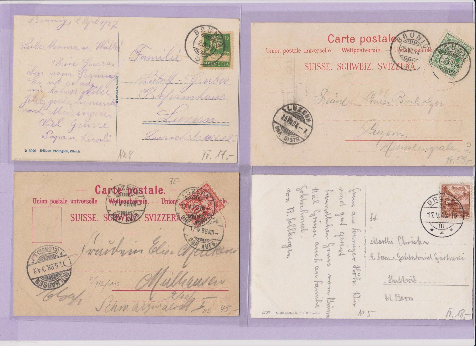 Cartoline postali: Brünig   :   16 alte Ansichtskarten – Usato da Vitznau venduto da Ropaku 1