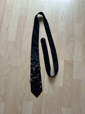 Punk Revolution Eyelet & Chain Graphic Tie