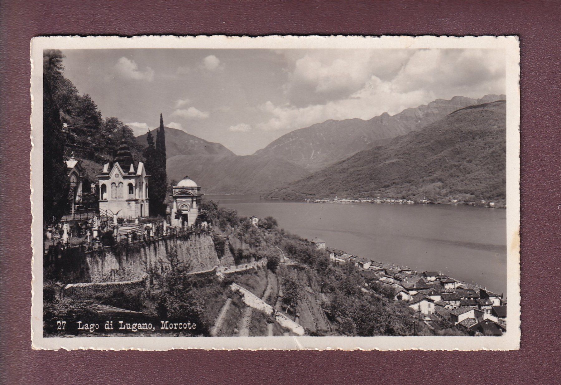 Cartoline postali: MORCOTE - Lago di Lugano - 1931 – Usato da Pully venduto da nicecards