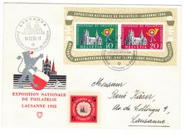 Lettre de Lausanne cachet S397 pour Lausanne le16.10.55