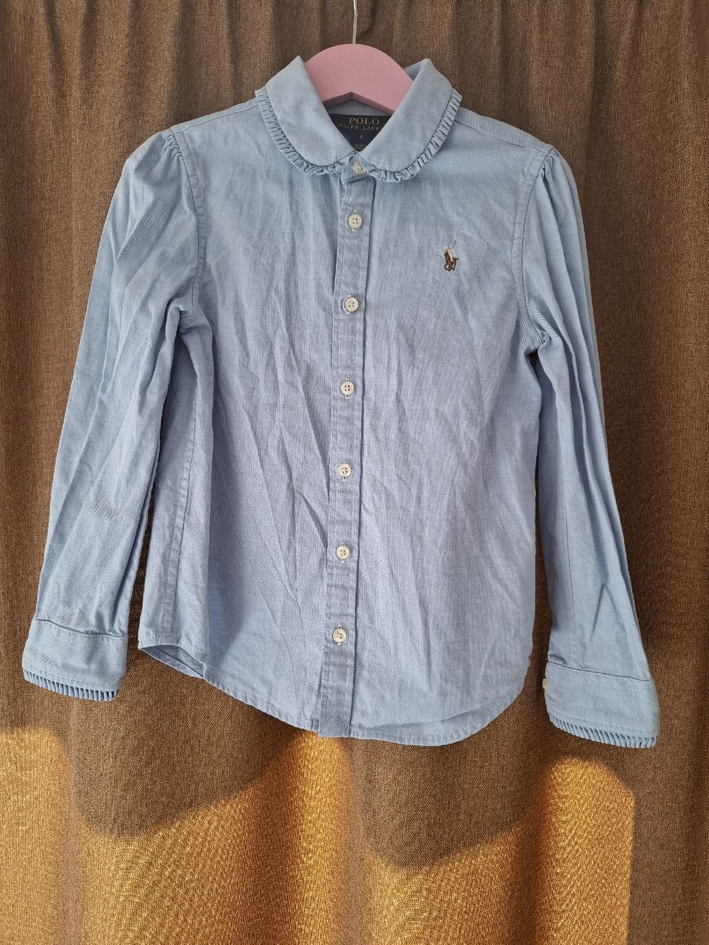 Ralph Lauren Camicette, T-shirt & Top: Polo Ralph Lauren Bluse, Grösse 5, Hellblau – Usato da Rotkreuz venduto da PrelovedPicks