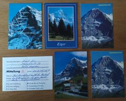 Eigernordwand Geschichte Dok. 60 Jahre / Karten Stempel + Ze