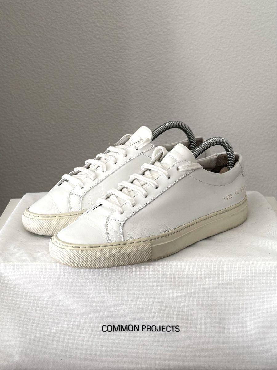 Scarpe da donna: Common Projects made in Italy Leder Schuhe Sneaker Weiss  – Usato da Langnau am Albis venduto da Nataliehershlag 1