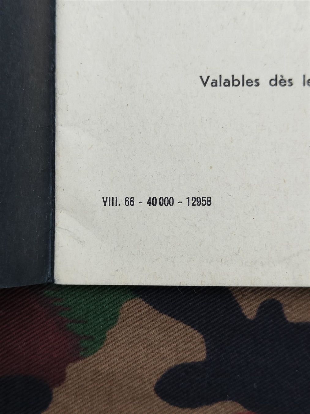 Libri: Règlement 58.18 f, Prescriptions concern – Usato da Bauma venduto da SwissMilitaria 2