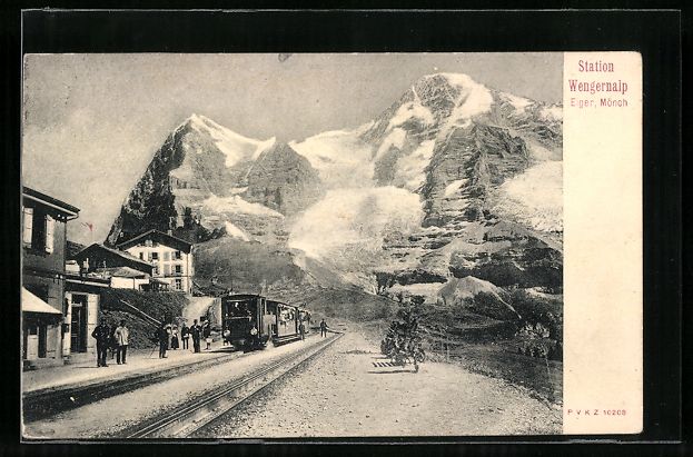 Ansichtskarten: Wengernalp, Bahnhof der Bergbahn mit Eig – Gebraucht aus Berlin von bartko-reher