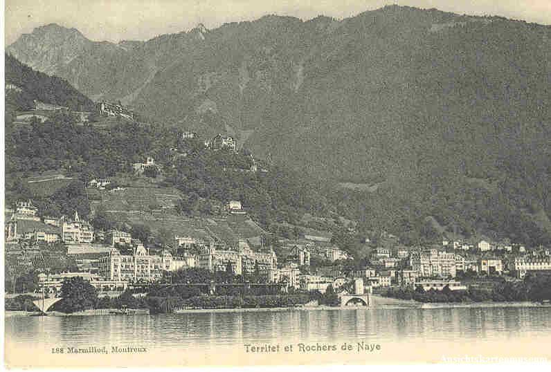 Cartoline postali: Territet - et Rochers de Naye + 1908 – Usato da Emmenbrücke venduto da teestube